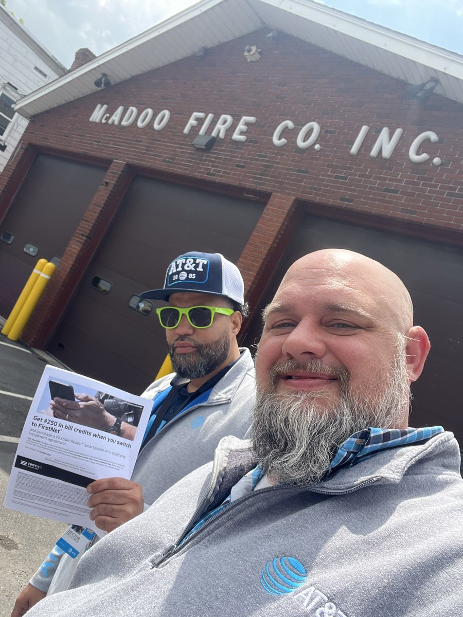 JYacina's tweet photo. On the third stop of #getyourswagoutside @HectorDLC83 and stopped at McAdoo fire houses to let them know about the new promotions and we would see them at their next meeting in June. @keroninc @realmccoy1988 @dan_young_22 @ricrubio74 @JeffMolinaroFN @TeamSWAGOHPA @MikeSBurgess_ https://t.co/7kDG7dkG4n