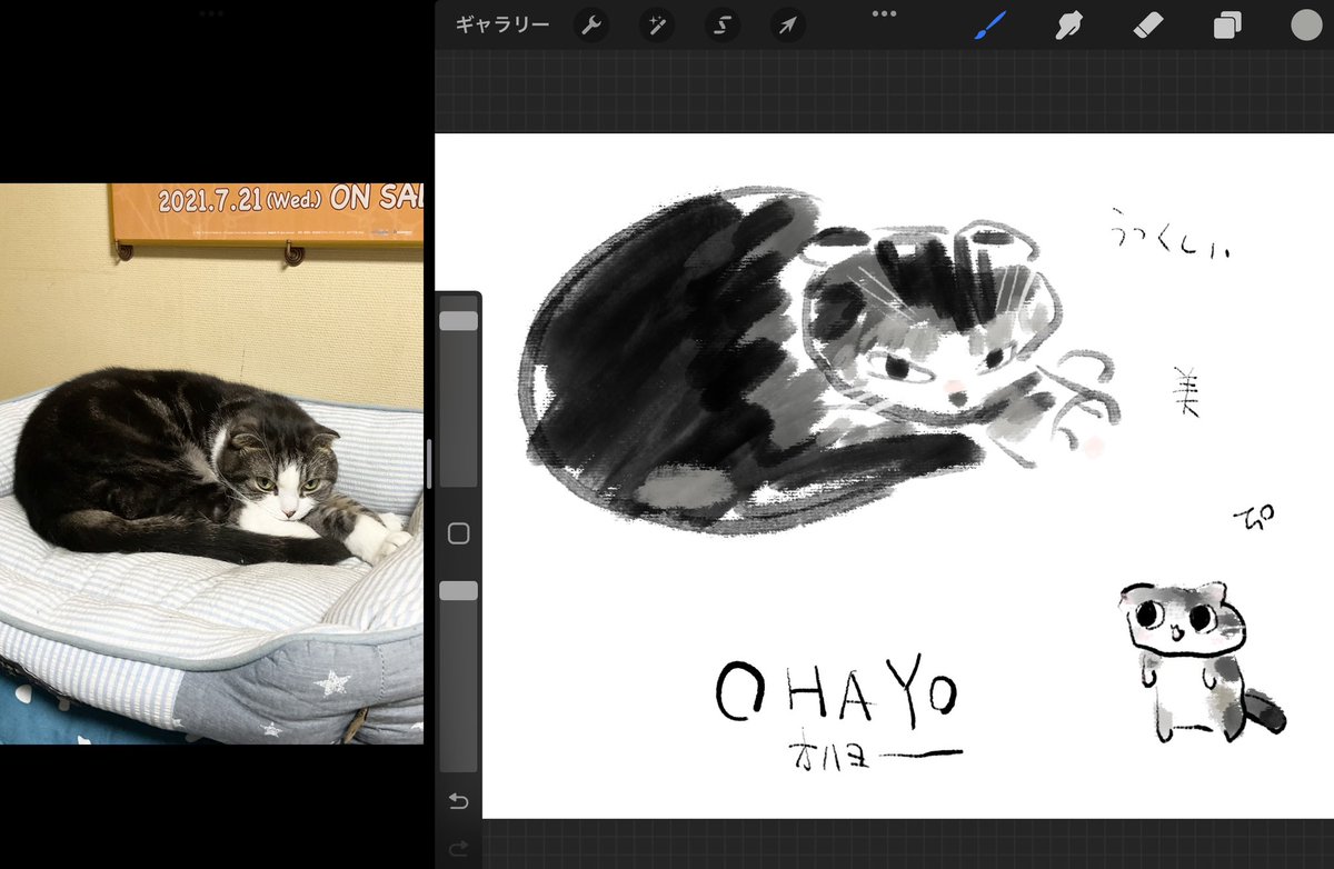 cyane_original's tweet photo. OHAYOの習作です https://t.co/stLfmJdK4A