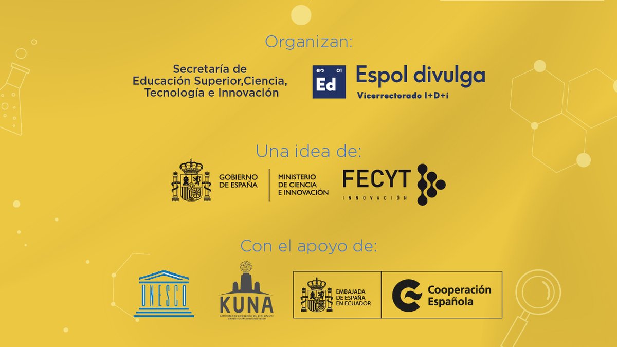 EduSuperiorEc's tweet photo. ¿Eres investigador/a y quieres divulgar ciencia?

➡️ Participa en Solo de Ciencia Ecuador ⬅️

Graba un monólogo creativo e inédito en 3 minutos.

🏆Premio:

✈️ Viaje a Madrid para participar en la final Iberoamericana.
👉 https://t.co/EIoyTxuorx https://t.co/OSli8f2Fat