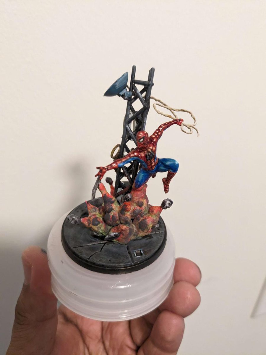 anishtantony's tweet photo. Painted this guy for a friend of mine for his birthday. To add to his web warriors 

#MarvelCrisisProtocol #MCP #spiderman @atomicmassgames #miniatures #miniatures https://t.co/0YXjNHxnX7