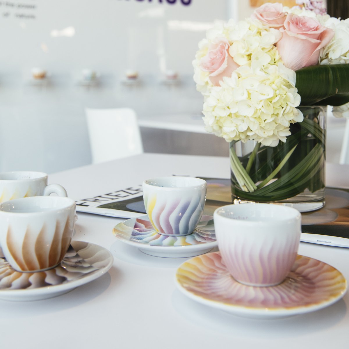 friezeofficial's tweet photo. Known for her large installations such as 'The Dinner Party' and 'Birth Project' celebrating the multiple roles of women in history and culture, Judy Chicago signs the latest #illyArtCollection, the iconic espresso cups by @illycaffe that more than 30 years ago have turned an everyday object into a blank canvas featuring the work of internationally acclaimed artists, by representing women’s roles and achievements throughout history
Each cup, through its creativity, represents a notable woman from history from distinct time periods: Marie Antoniette, Madame de Stael, George Sand, Virginia Woolf
Come discover the collection at the illy lounge, welcomed by the aroma of the unique illy blend
#LIVEHAPPilly #illyArtCollection #illyArtCollection30 #JudyChicago #FriezeNY