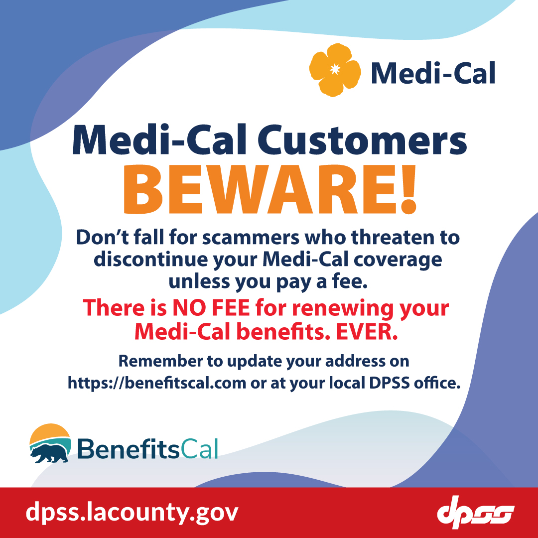 County of Los Angeles DPSS on Twitter "MediCal customers BEWARE
