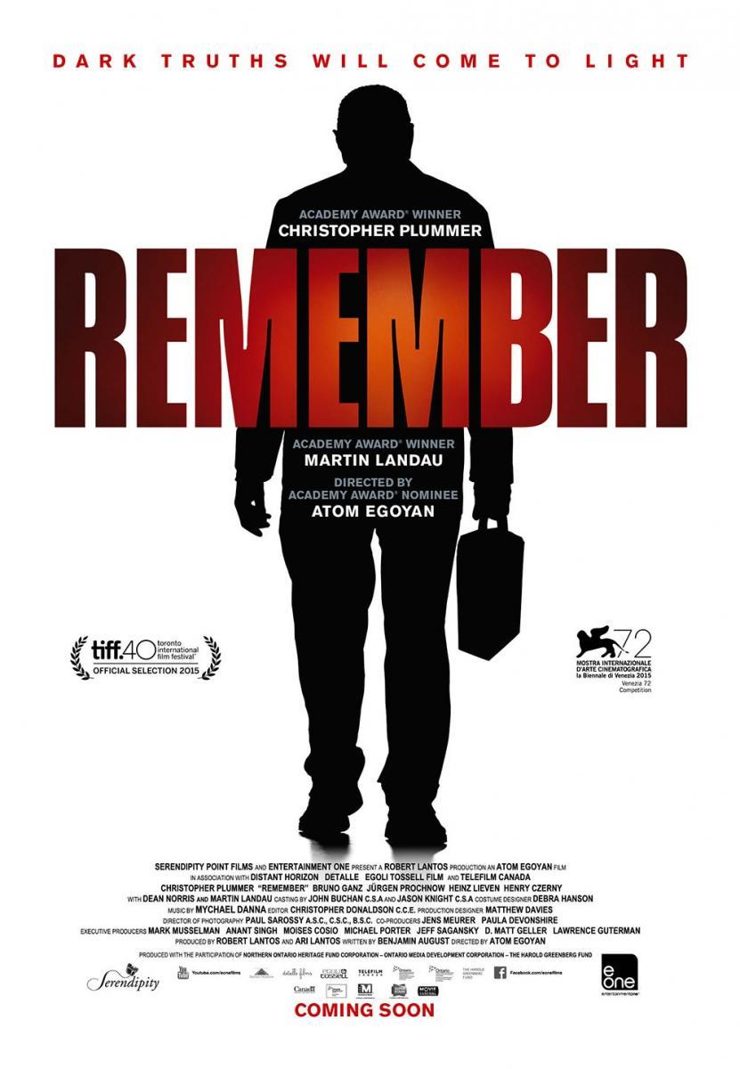 It's never too late for revenge.

SPF Friday Flick: REMEMBER (2015)

Director: Atom Egoyan
Writer: Benjamin August
Starring: Christopher Plummer, Dean Norris &amp; Martin Landau

📸 Sophie Girard

#FridayFlick #serendipitypointfilms #CanadianFilm #Remember