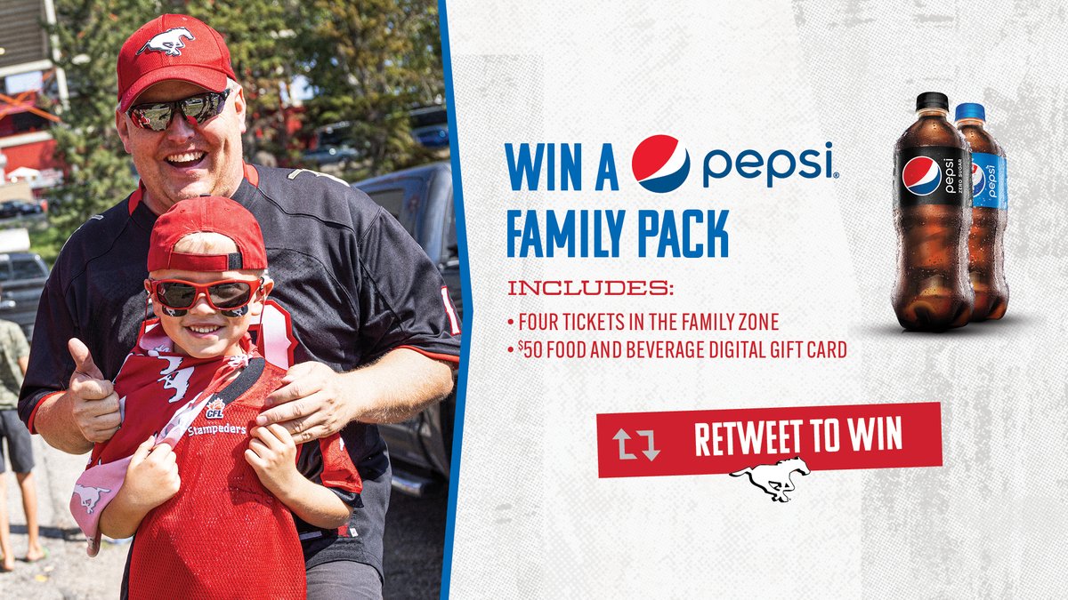 Give this a RT and you’ll be automatically entered to win a Family Pack courtesy of <a href="/PepsiCanada/">PEPSI Canada</a>!
