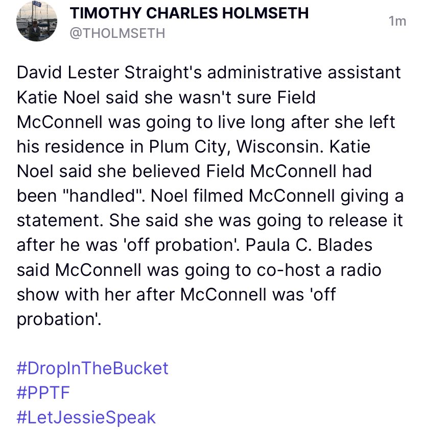 CmnnLw's tweet image. TimothyCharlesHolmseth.com 

#PPTF #LetJessieSpeak #DropInTheBucket
