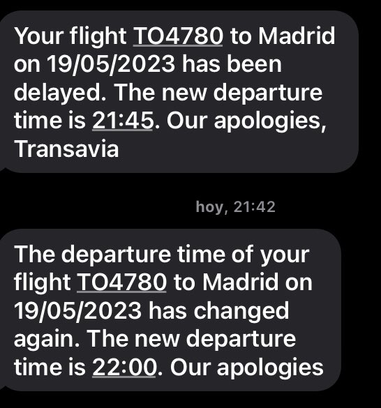 CandelCristina's tweet photo. @transavia https://t.co/An0QjF1AiU