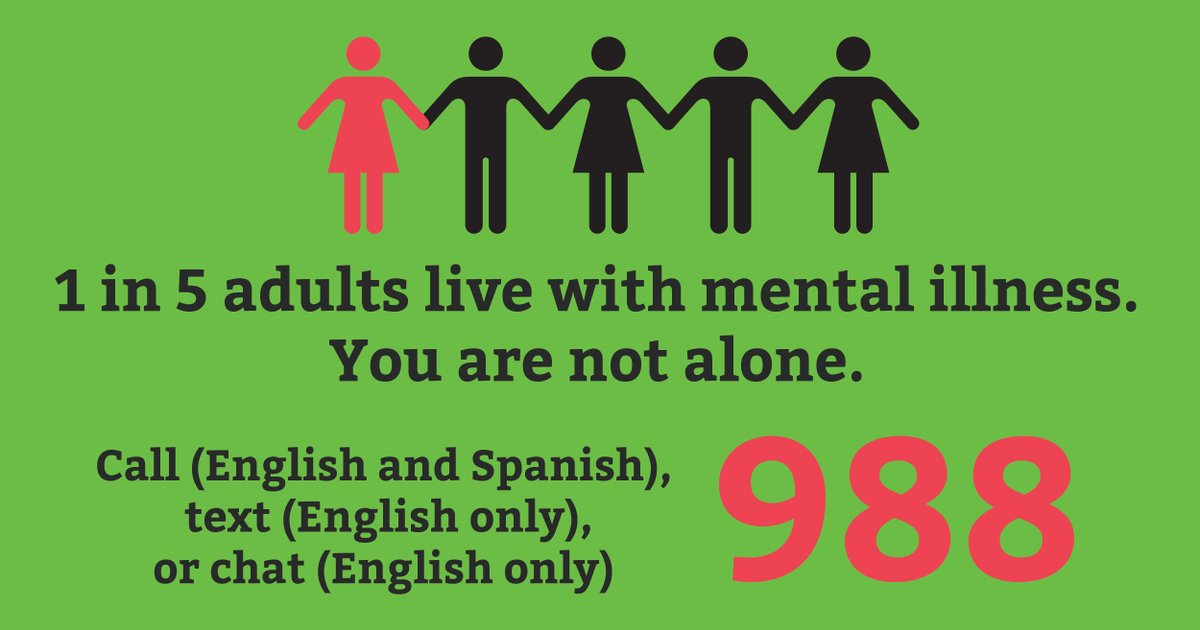 TulareCo_HHSA's tweet photo. Did you know, 1 in 5 adults live with mental illness. You are not alone.
Tulare County is Together for Mental Health. Call 988, Text or Chat at: https://t.co/ulJ0Bs3Eyw
#Share4MH https://t.co/w8OY76hBS3