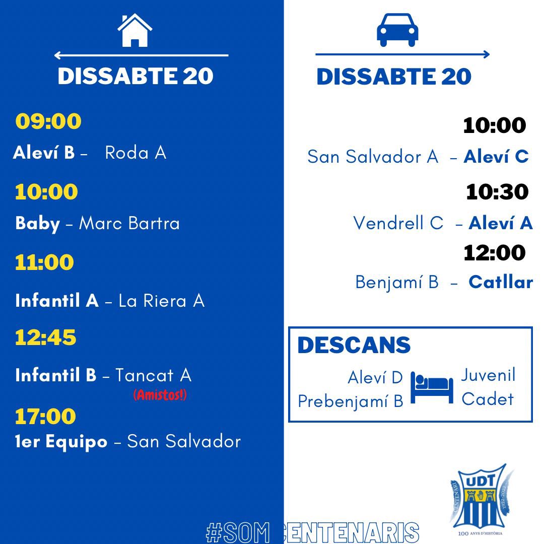 Partits del cap de setmana!🔵⚪️
#torredembarra