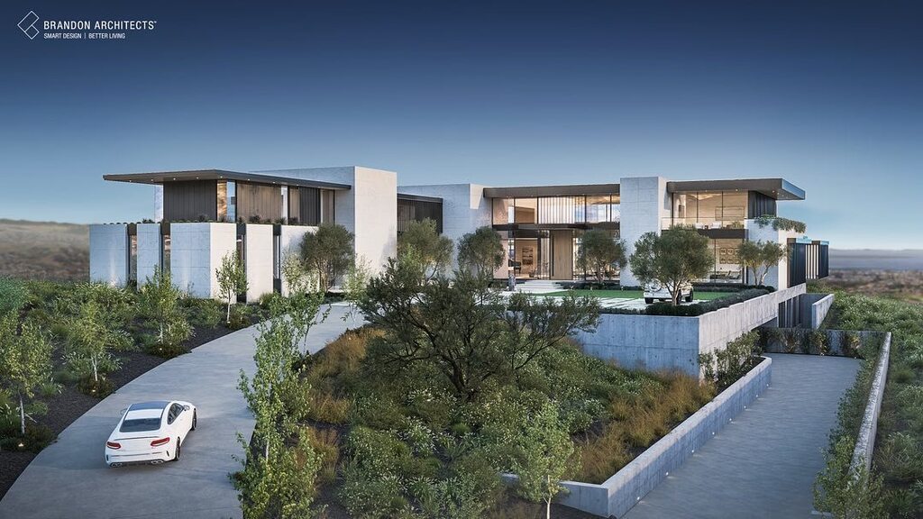 BrandonArchitec's tweet image. •Beautiful things don’t ask for attention + this contemporary estate is no exception!

This expansive design takes blending with the natural landscape to heart with multiple green roofs drawing in that native vegetation, perfectly balancing its moder… instagr.am/p/Csb5ejIPcms/