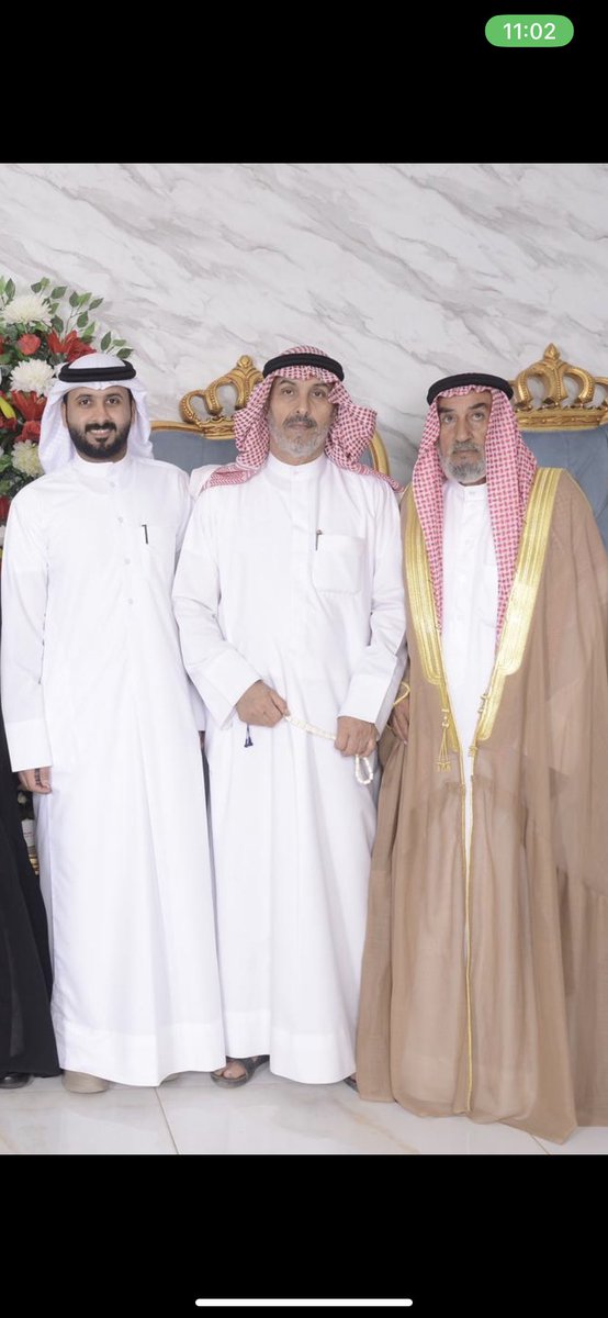 #صورة_من_افراح_شمر 

من اليمين سالم العامودي ابو خالد 

والوالد سالم راشد العقبه 

محمد سالم العقبه