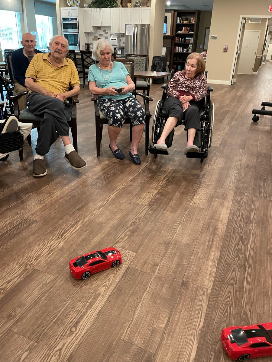 TGDelrayBeach's tweet photo. We are zooming into NASCAR Day with our seasoned racing enthusiasts! 🏁🏎️ #NASCARDay @Nascar https://t.co/OYU79Q4iDz
