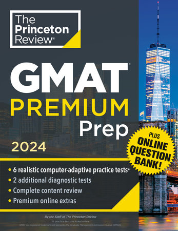 Meet your all-in-one solution for your highest GMAT score! GMAT Premium Prep, 2024 Edition is a comprehensive guide including 6 computer-adaptive practice tests, 2 additional diagnostic exams, detailed topic reviews, and an additional online question bank!