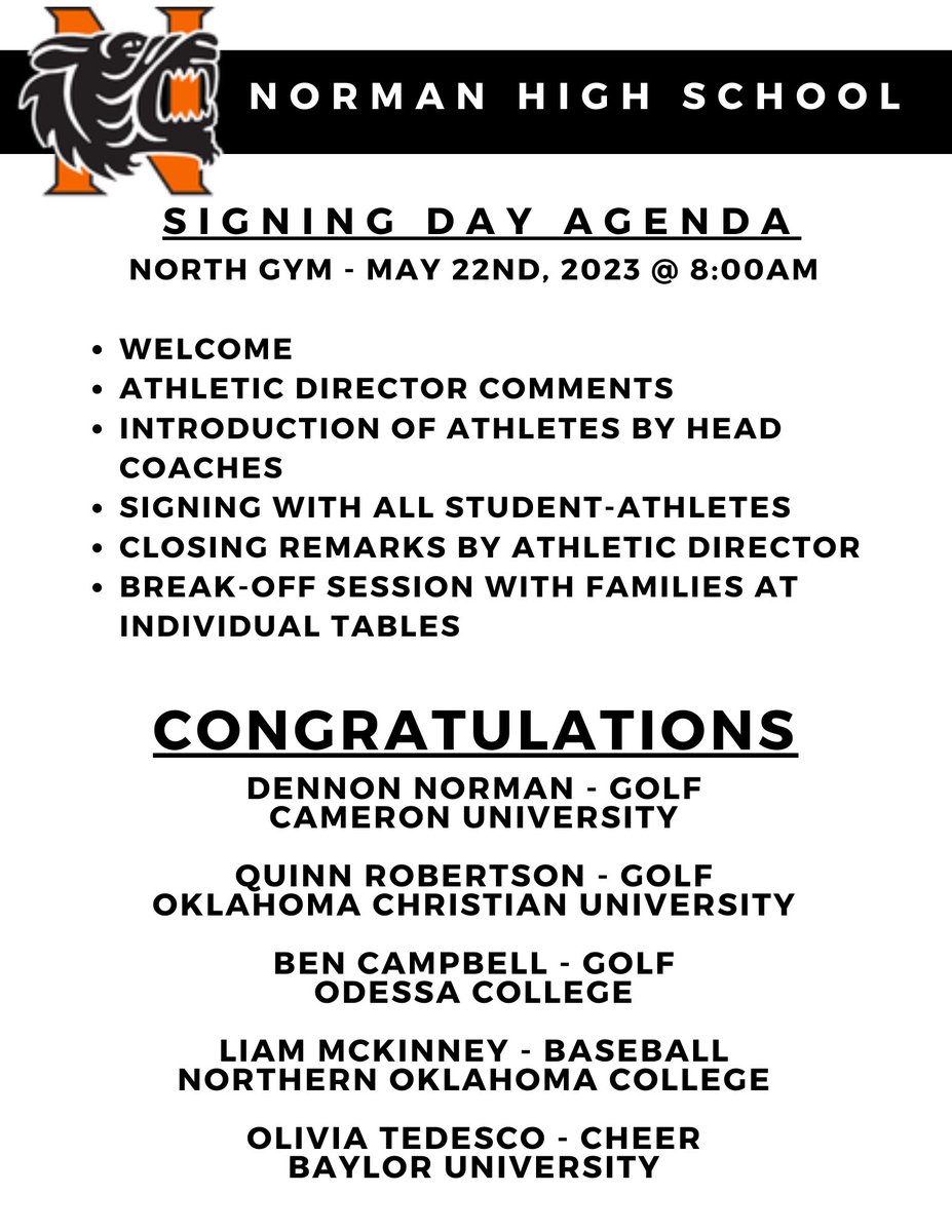 Last signing day of the year on Monday! Come support these amazing athletes!! ✍️