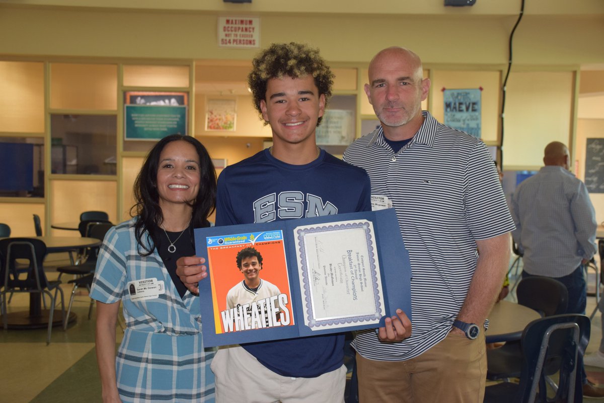 Congratulations to the 20 Jr.-Sr. High School students recognized during the Breakfast of Champions for their academics and character.