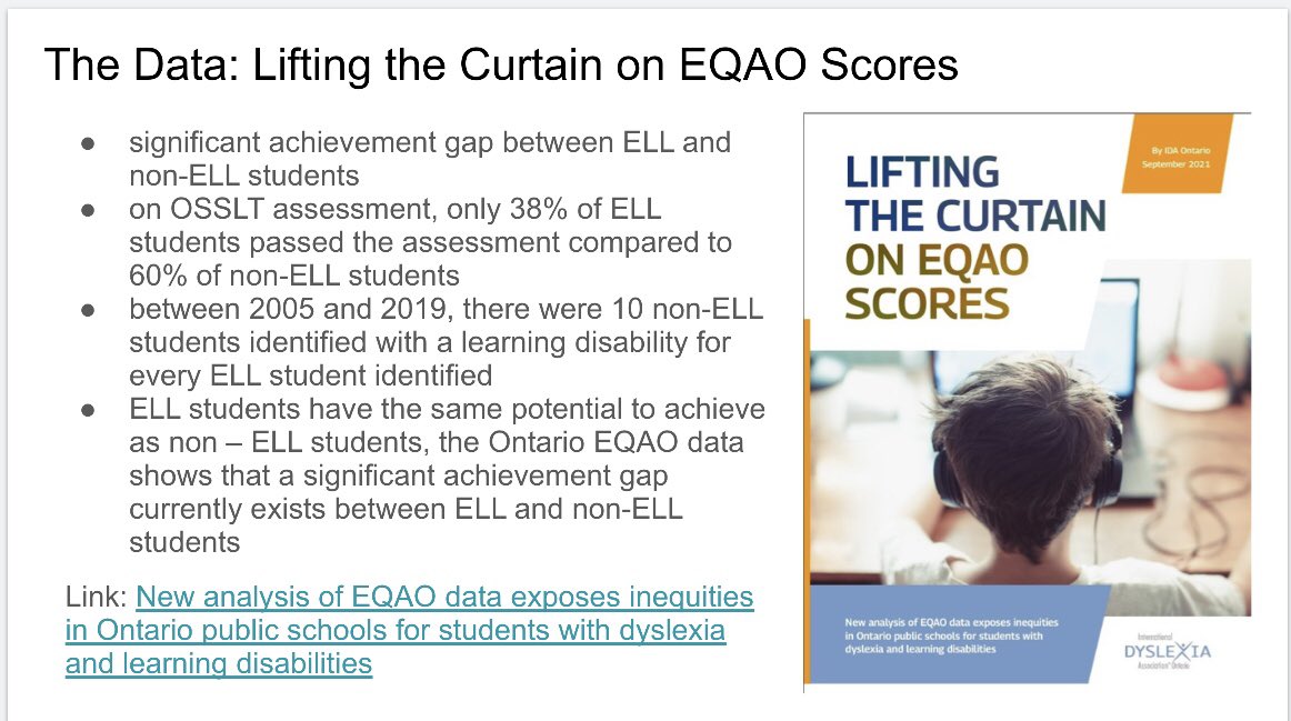 Mme Lockhart (@mmelockhartldsb) on Twitter photo Having taught in France, Singapore and Mexico, it was a thrill to share my experience teaching ELL students &share strategies that align with the reading research with these wonderful educators in <a href="/TVDSB/">Thames Valley DSB</a>!
We looked at the data from <a href="/IDA_Ontario/">IDA Ontario</a> “Lifting the Curtain on EQAO Having taught in France, Singapore and Mexico, it was a thrill to share my experience teaching ELL students &share strategies that align with the reading research with these wonderful educators in <a href="/TVDSB/">Thames Valley DSB</a>!
We looked at the data from <a href="/IDA_Ontario/">IDA Ontario</a> “Lifting the Curtain on EQAO