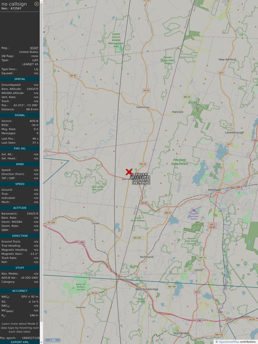 #PlaneAlert ICAO: #A72567 Tail: #N56JP Owner: #MedwayAirAmbulance Aircraft: #Learjet 45 2023/05/19 16:12:08 #LJ45 #AirAmbo #MedicalEvac #SavingLives medwayair.com globe.adsbexchange.com/?icao=A72567&s…