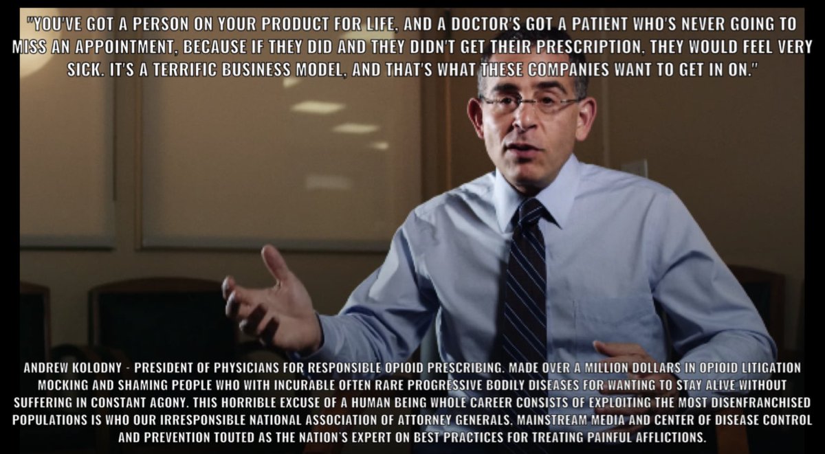 It’s that kind of a day. Andrew Kolodny shames people like me  who inherited an INCURABLE rare disease that has NO humane non-scheduled treatment options.  <a href="/NatlAssnAttysGn/">NAAG</a> <a href="/CDCgov/">CDC</a> <a href="/60Minutes/">60 Minutes</a> you are responsible for giving this misogynistic bigot horror show a podium and power.