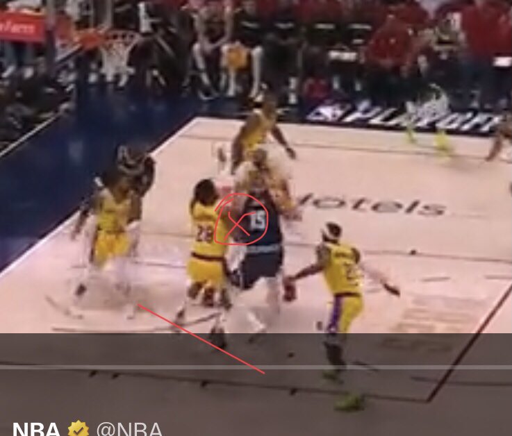 Jawz321's tweet photo. @NBA Defensive player not in front, Jokic makes contact and fades away. Foul, but not playoff worthy foul. https://t.co/3tmklzEXpV
