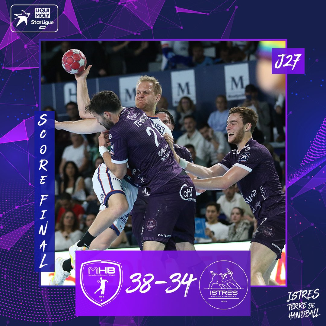 IstresHB's tweet photo. ⏱️ 𝟔𝟎´ : 𝑭𝒊𝒏 𝒅𝒆 𝒎𝒂𝒕𝒄𝒉
Montpellier s’impose logiquement dans cette rencontre mais pas sans mal, pour cause une équipe de Istres qui a montré un très beau visage ce soir 🙌
#istreshandball #istresprovencehandball #IPHB #istresterredehandball https://t.co/m1KIm9L09c