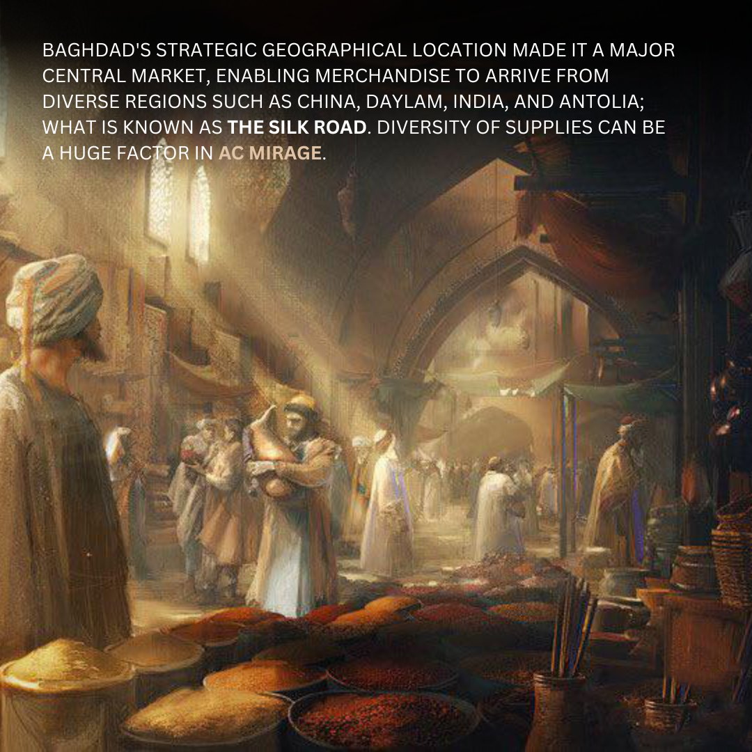 Learn a bit about the MERCHANTS OF MEDIEVAL BAGHDAD that will likely be featured in #AssassinsCreed Mirage and where they came from!  

Sources in ALT.

Let's hope it comes to #ACMirage!  

🎨Concept artist:  

1.@XiaoruiR
2.@digicPictures