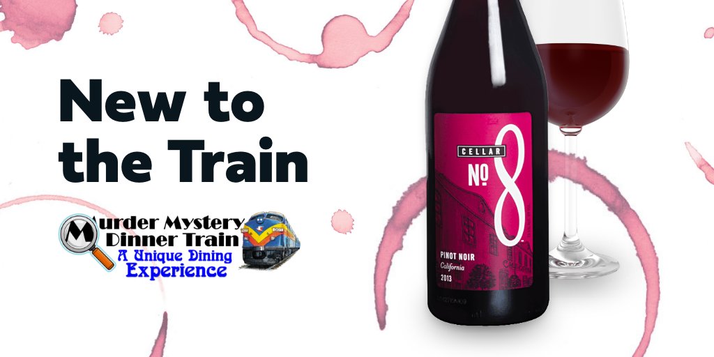🍷 In the shadowy depths of the Murder Mystery Dinner Train, a mysterious elixir awaits. Venture forth, intrepid seeker of vinous enchantment, and let this captivating #Cellar8 Pinot Noir unveil its secrets.

#mmdt #wine  #Cellar8Wine #pinotnoir #winelover #winedrinker #redwine