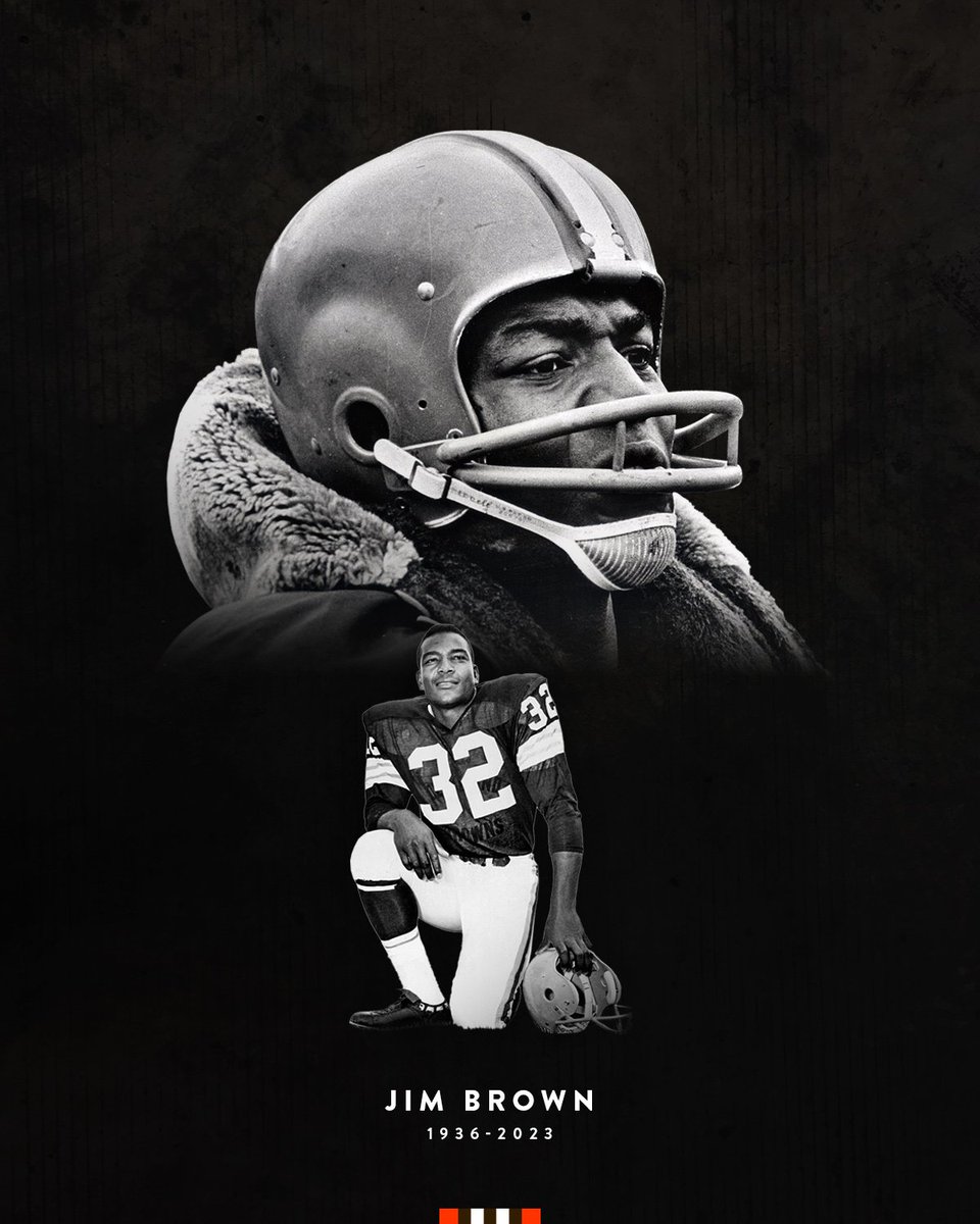 We have lost a legend 😢 @Browns Jim Brown: * Never missed a game in his career * Ran for at least 100 yards in 58 of his 118 regular-season games * Still an NFL-best 8 rushing titles * Only non-QB to win 3 NFL MVPs * Ranked the 4th greatest athlete of the 20th century by ESPN