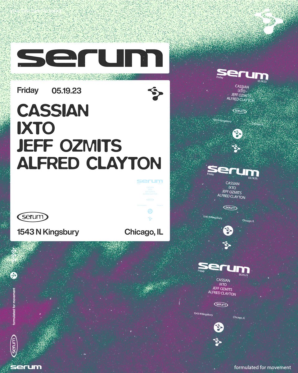 PRYSM (@prysmchicago) on Twitter photo TONIGHT 🧪 SERUM takes over for Night 011 with <a href="/_cassian/">Cassian</a> , <a href="/ixtoMusic/">ixto</a>, <a href="/JeffOzmits/">Jeff Ozmits</a> & Alfred Clayton! 
🎟️-> go.prysmchicago.com/PRYSM TONIGHT 🧪 SERUM takes over for Night 011 with <a href="/_cassian/">Cassian</a> , <a href="/ixtoMusic/">ixto</a>, <a href="/JeffOzmits/">Jeff Ozmits</a> & Alfred Clayton! 
🎟️-> go.prysmchicago.com/PRYSM