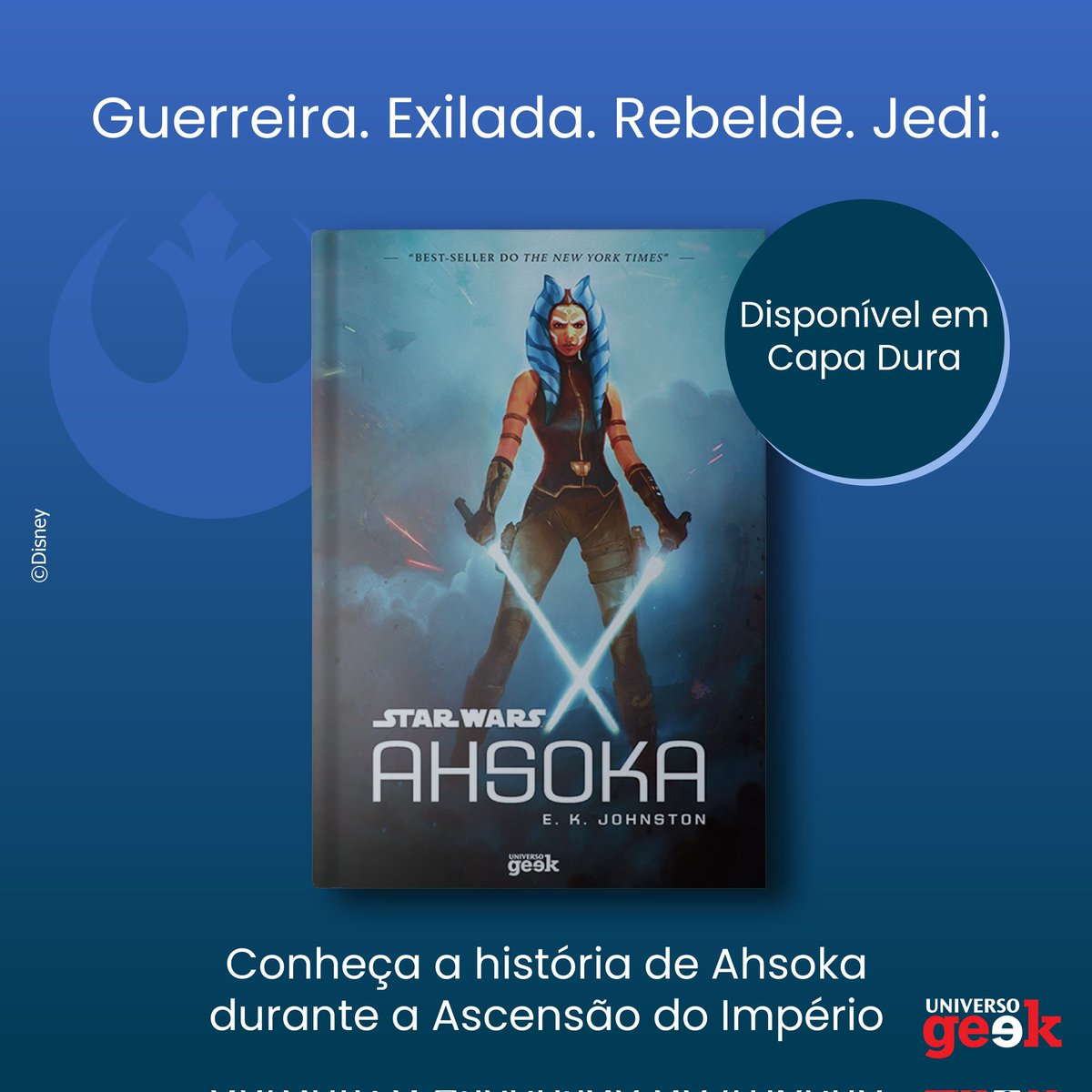 Star Wars - Ahsoka (Capa Dura)
🚨 Oferta #BlackFridayAmazon 

De: R$ 69,90
Por: R$ 44,90 (36%)
🛒 amzn.to/3EJMtY8

A série da Ahsoka será lançada na @DisneyPlusBR em breve!!!