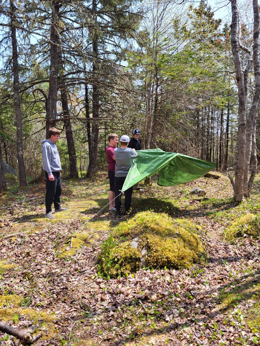 MrHollandBMHS's tweet photo. Students at BMHS learned skills to build tarp shelters today. Can't wait till we make our buddy burners so we can have a cookout.
#BMHS #outdoored #TCRCE #watchuslearn https://t.co/OL5jKYiCGA