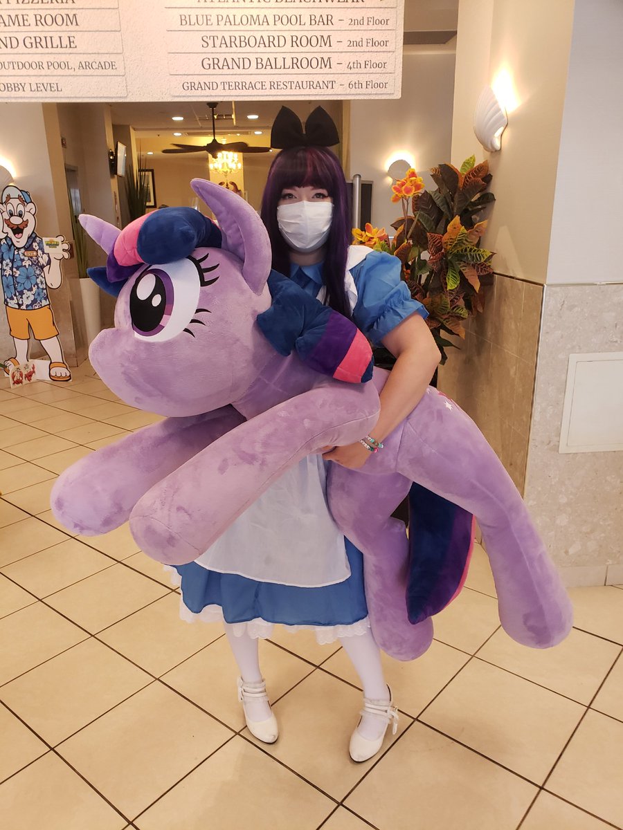 Met <a href="/Step2Kissy/">Kissy ✨</a> at <a href="/Seaquestriafest/">SeaquestriaFest</a> ! She liked my Twi plush lol