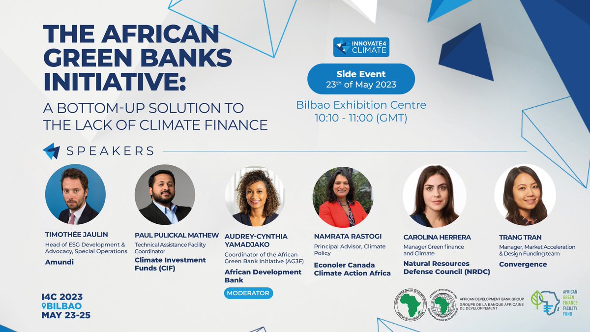 Learn more about @AfDB_Group's African Green Bank Initiative at #Innovate4Climate next week. A homegrown solution to accelerate climate finance in the region! innovate4climateconference.com/agenda/session…
