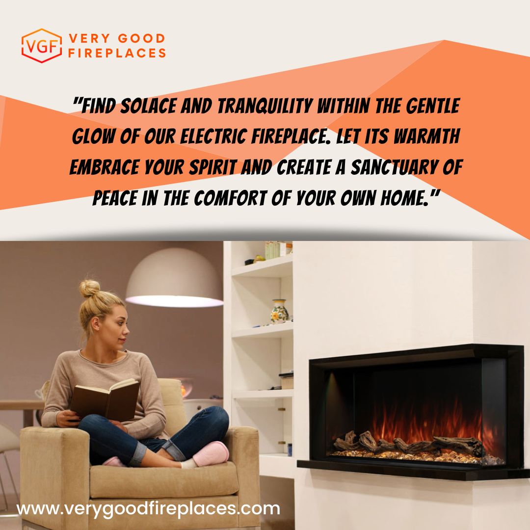 Escape to a world of serenity and comfort with our electric fireplace. 💕✨ 

#ElectricFireplace #Serenity #HomeSanctuary #Fireplace