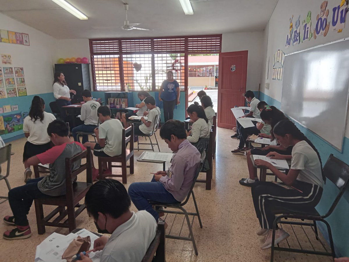 EstudiaEnCancun's tweet photo. Aplicamos un instrumento de evaluación a 2,412 estudiantes de 6° de primarias públicas y particulares, seleccionados en la 1.a fase de la OCI 2023, el cual  integra conocimientos y habilidades diseñado por la  Dir. Gral. de Análisis y Diagnóstico del Apr… https://t.co/GfrhAvho8P