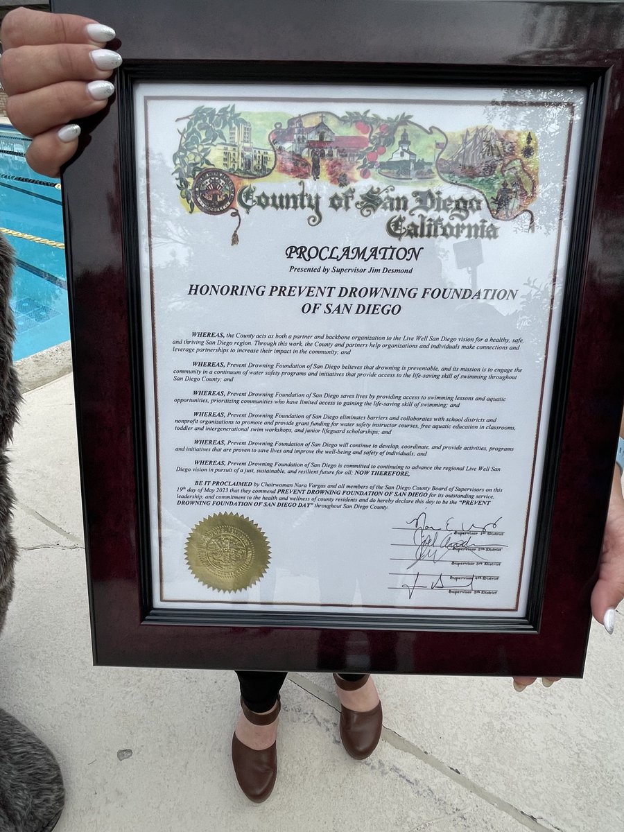 PDFSanDiego's tweet photo. Celebrating our partnership with @livewell_sd and San Diego County declaring "today" May 19, 2023 as @PDFSanDiego "Day" throughout San Diego County! Thank you everyone for coming out💙#wearyourlifejackettoworkday
#watersafetymonth
#togethersavinglives
#livewellsdpartner https://t.co/8KPMSeBsX2
