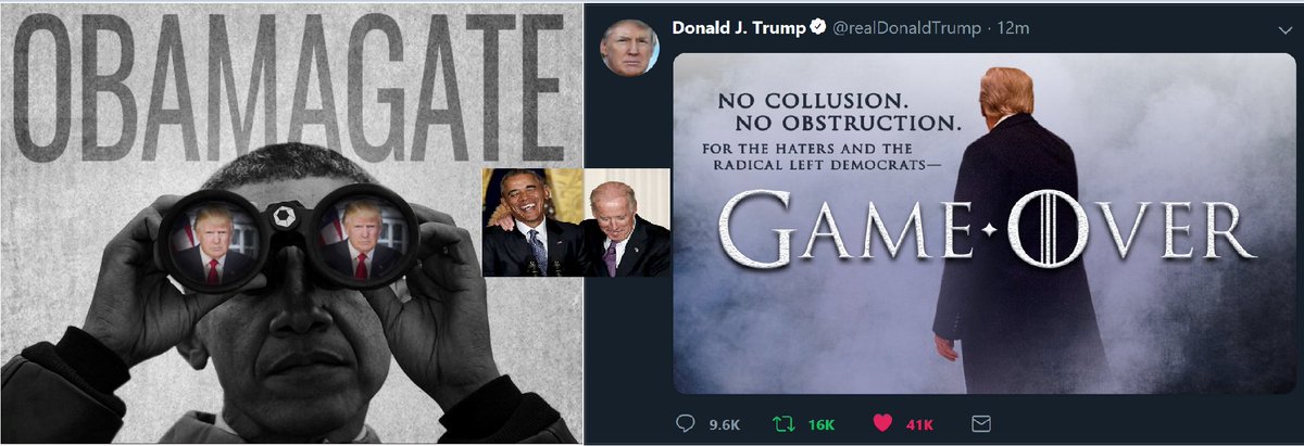 GoodVsEvil07's tweet photo. @JackPosobiec #GameOver
#ObamaLied
#BidenLied
#FBILied
@realDonaldTrump was 100% correct.
Conspiracy no more. https://t.co/Fw228rsYsY