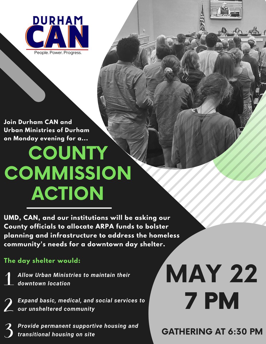 Join us on Monday evening for a County Commission Action at 7 PM. Partnering with Urban Ministries, we will be pushing for funding that will assist UMD and their partners in planning and launching a downtown day shelter that would serve our unsheltered community. See you there!