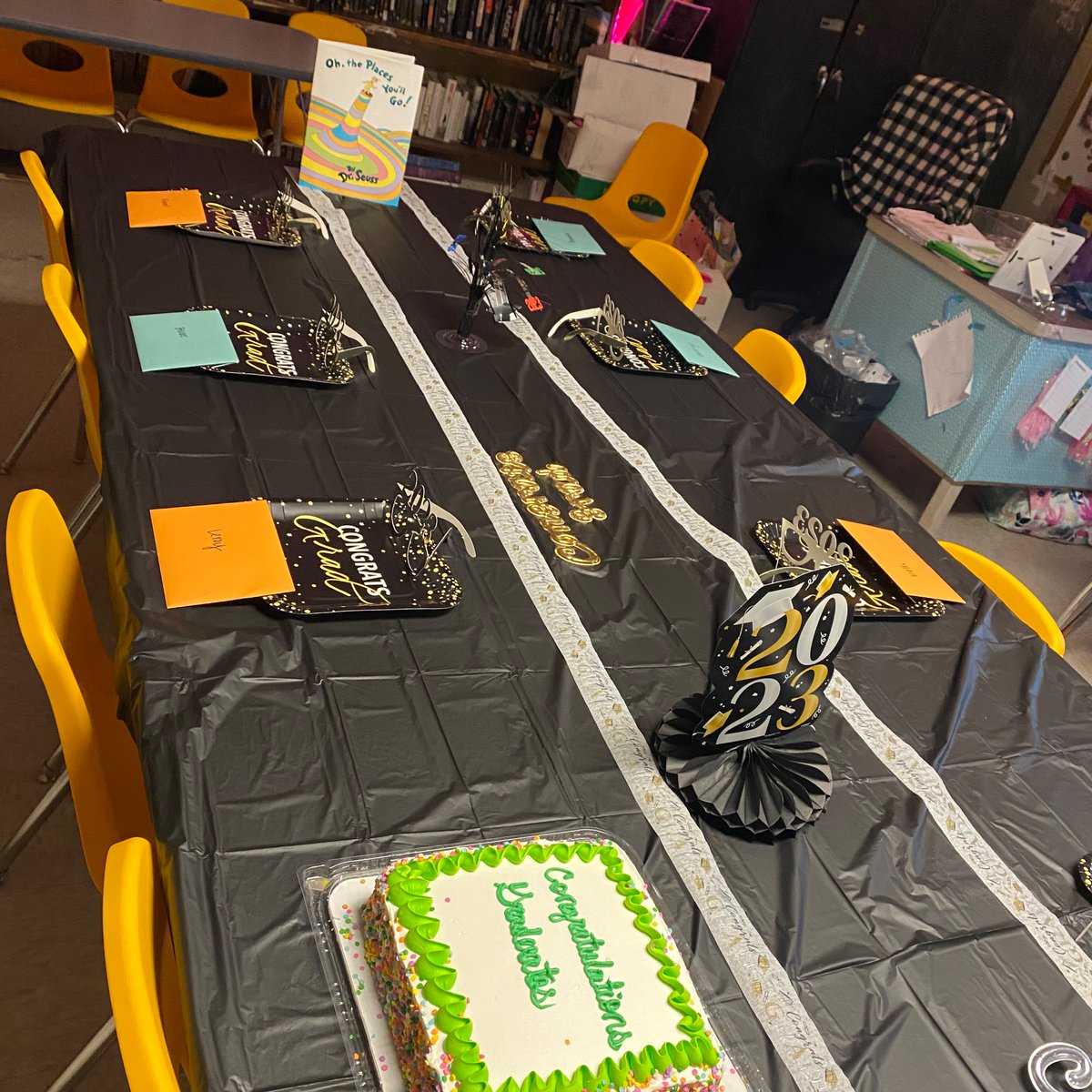 We celebrated our seniors with Room 95 traditions today. I love teaching seniors and creating memories for them during this special time 🎓💚 #RC4L #rcLEAD