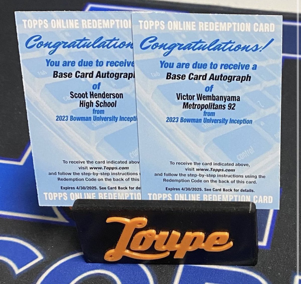 LoupeTheApp's tweet photo. Safe to say release day of @Topps Bowman U Inception is going well 😁 https://t.co/4N1hidYn4I