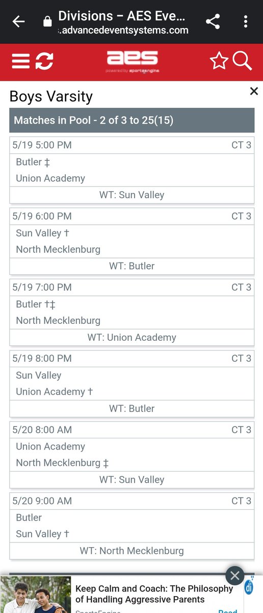 Butlerhsvball's tweet image. Schedule update