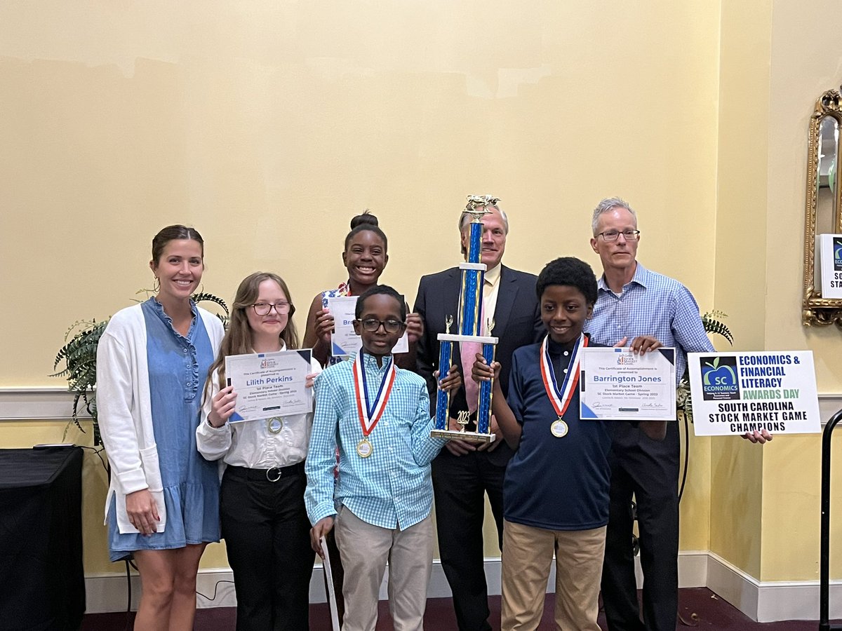 We had a great time at the <a href="/sccouncileconed/">SC Economics</a> Awards Ceremony. ACE had 2 students win the poster contest, 2 students win a young entrepreneur of the year award, our 2  fifth grade teams placed first and third in the state for the spring Stock Market Game. Way to go! <a href="/RichlandTwo/">Richland School District Two</a>