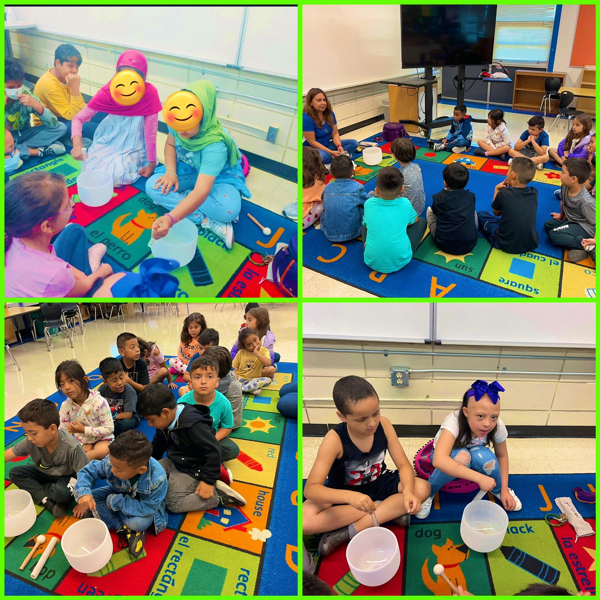 PSSWalnutCreek's tweet photo. What a great gift to be part of Career Day @WalnutCreekECP Singing bowls through mindfulness was a success. #mindfullnessi #nme https://t.co/KpyUssTNN3