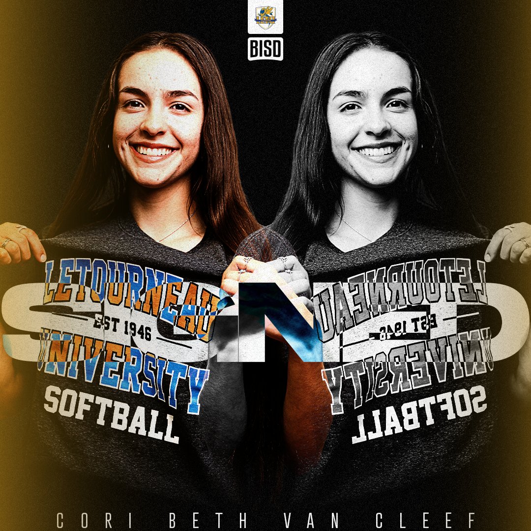 BurlesonISD's tweet photo. Congratulations to Cori Beth Van Cleef for committing to play softball for  LeTourneau University. #BISDstandout 

#BISDsigningday | @CHSSpartanSB https://t.co/6nlhPEYhDQ