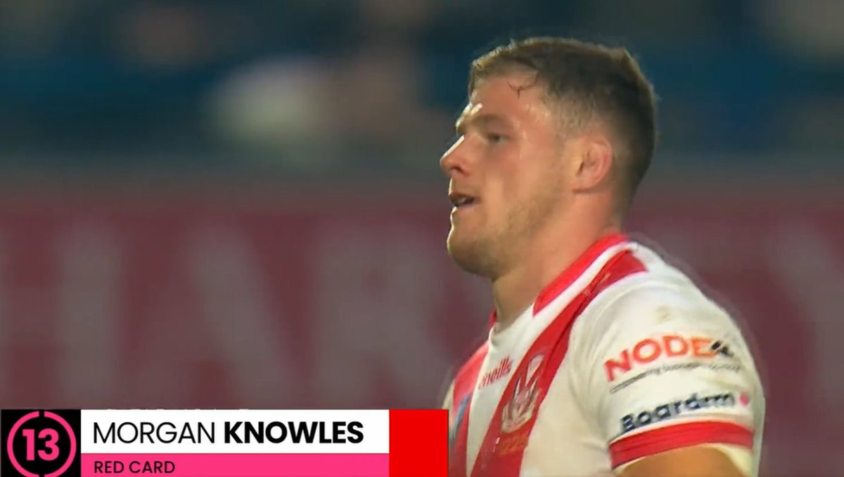 TrylineUK's tweet photo. ❌ 2 match ban (overturned)
✅ Plays Grand Final but gets a 1 match ban after
✅ 4 matches played
❌1 match ban
✅ 6 matches played
❌1 match ban
✅ 1 match played
❌5 match ban
✅ 1 match played
🟥 Sent off

Morgan Knowles' disciplinary record since September 2022 😳 https://t.co/L0ySsDlcnN