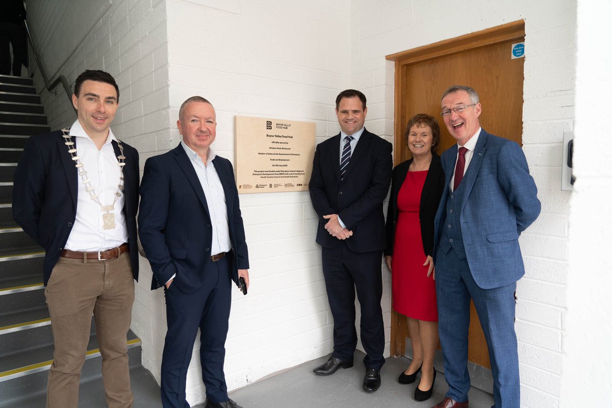 GaryOMeara_'s tweet photo. #BoyneValleyFoodHub launched in Navan today by Minister @nealerichmond @DeptEnterprise alongside key stakeholders including @Entirl @meathcoco @MeathEnterprise @DevenishNutri @SkillsMidEast & many more. Huge thanks to all involved today & over the past few yrs #BVFH #BVFID #Meath https://t.co/V36oFuy0IF