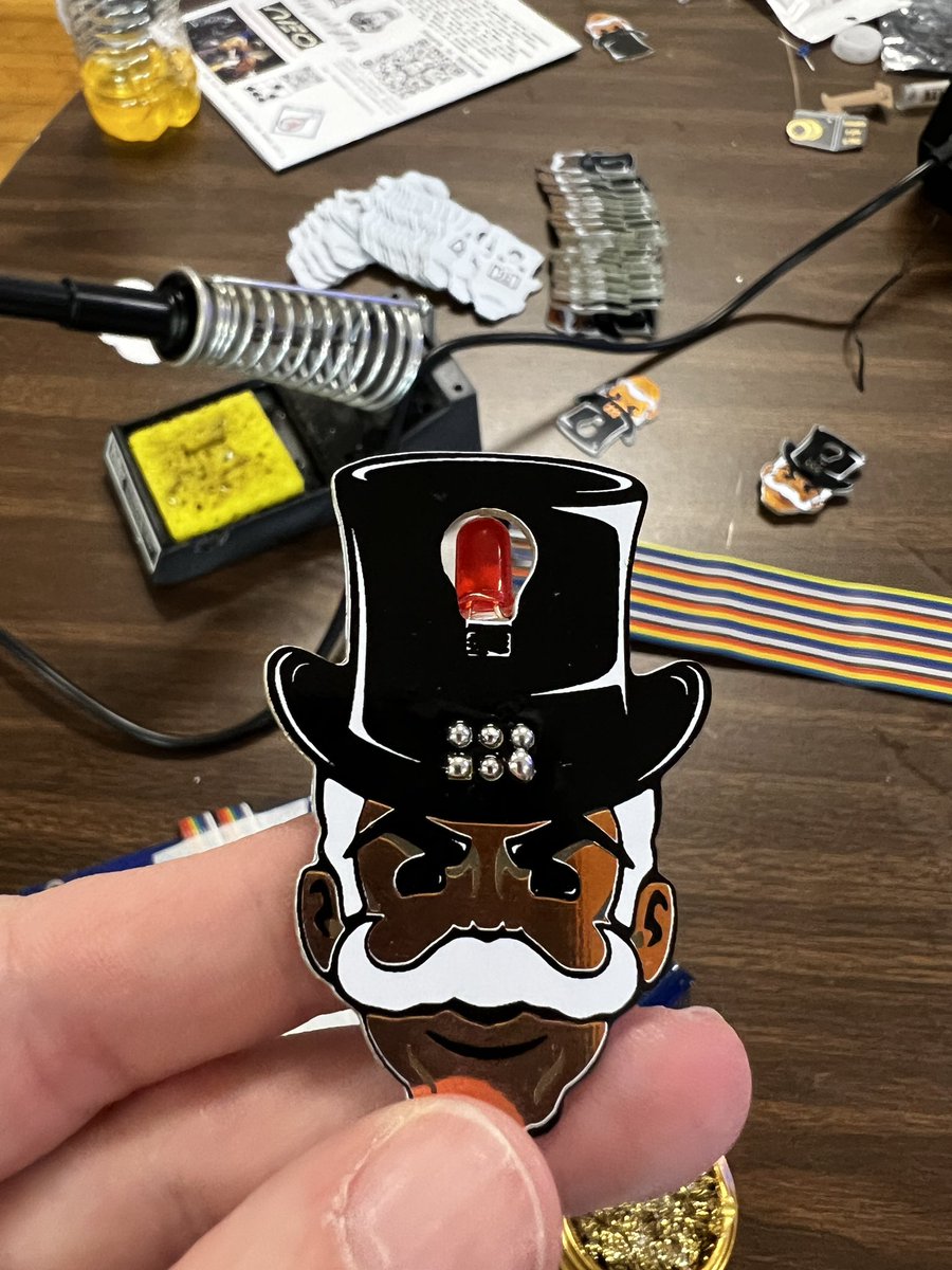 My first time soldering <a href="/thotcon/">THOTCON!</a> ! 😁