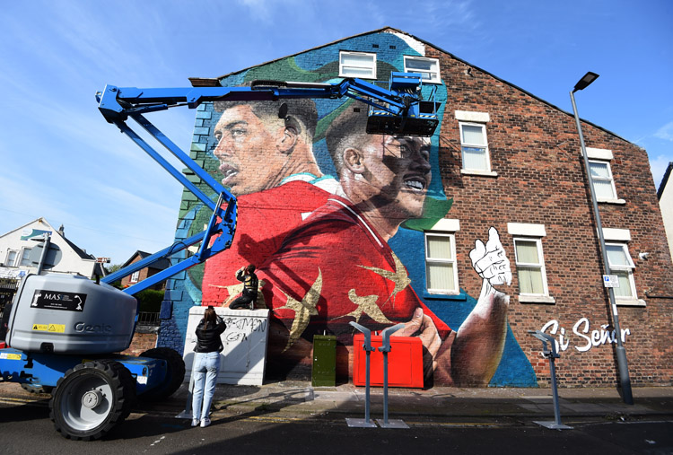Roberto Firmino tribute mural by John Culshaw &amp; Liam Bononi.....<a href="/LivEchonews/">Liverpool Echo</a>