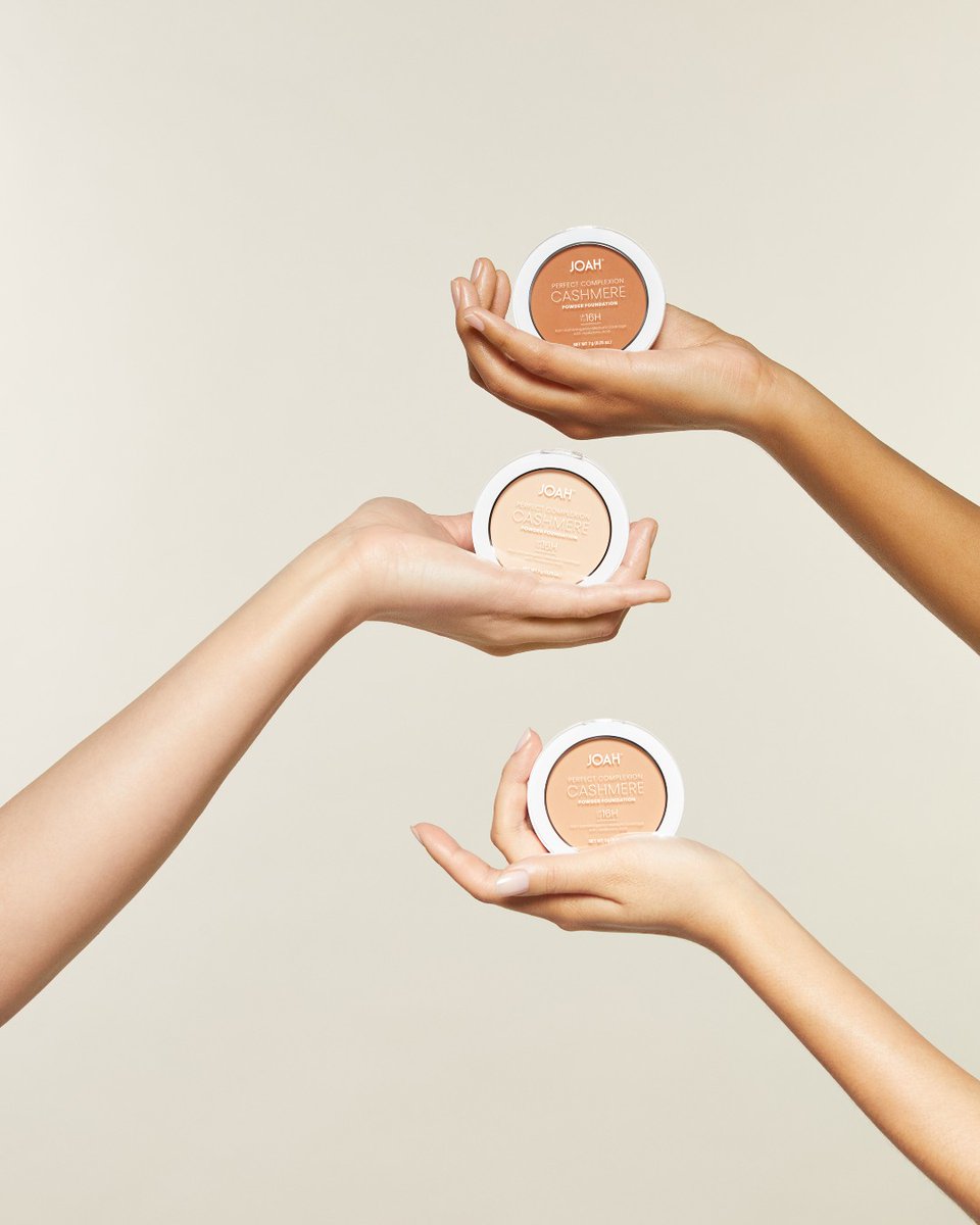 Joah_beauty's tweet image. Get ready for a flawless, velvety complexion that lasts up to 16 hours with our Perfect Complexion Cashmere #PowderFoundation! 🙌 Infused with Peptides, Tea Tree Extract, &amp;amp; Hyaluronic Acid Complex, this formula goes on seamlessly &amp;amp; absorbs excess oil without drying.💕 #JOAHBeauty