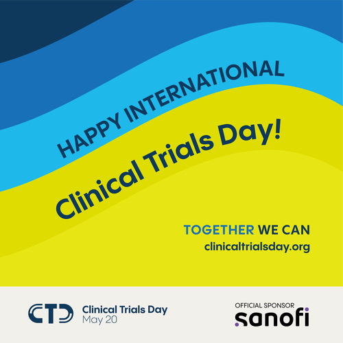 IACRN's tweet photo. May 20 annually is Clinical Trials Day. IACRN joins CRNs in celebrating! Together we can is the theme of Clinical Trials Day 2023. Download this frame, share your passion for your work, and share on social media! thanks @ACRPDC  for the #CTD2023 graphics. #ClinicalTrialsDay https://t.co/MydZPVaAp4