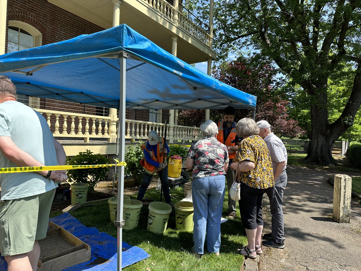 gototemple's tweet photo. Good stuff today at Providence Academy! See archaeologists at work until 4:30pm, and check out a flint knapping demo and see items recovered from the Academy site. https://t.co/4xVPWObz52