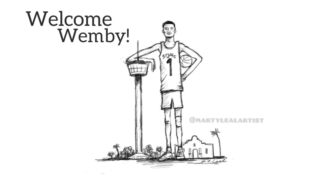marty3099's tweet photo. Welcome @vicw_32 to the city with the #1 🏀fans in the world!! 
(my ✍🏽)
                  -🏆🏆🏆🏆🏆-
#SANANTONIO @Spurs @austin_spurs 
#porvida #Wemby @SpursCoyote https://t.co/Jnimfb4Y0Q